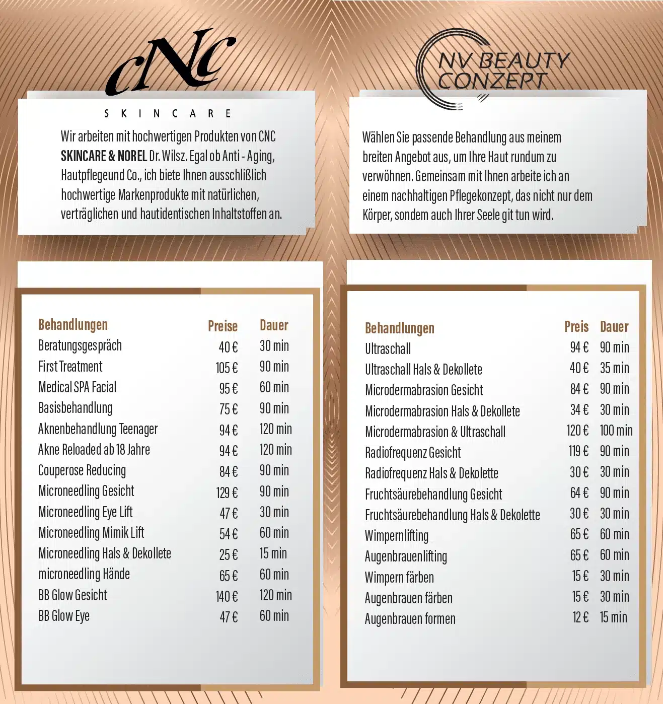 Flyer Design für Skincare